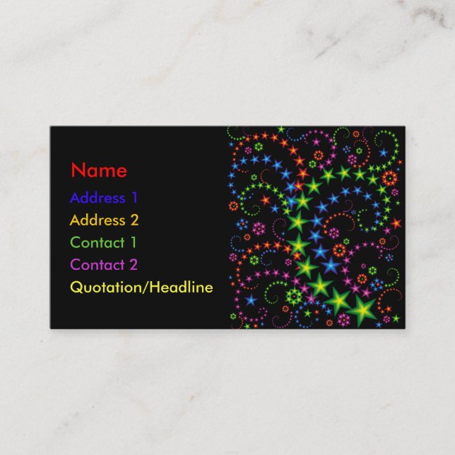 vivid star composition business card (Front)
