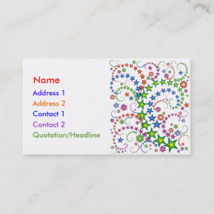 vivid star composition_white business card