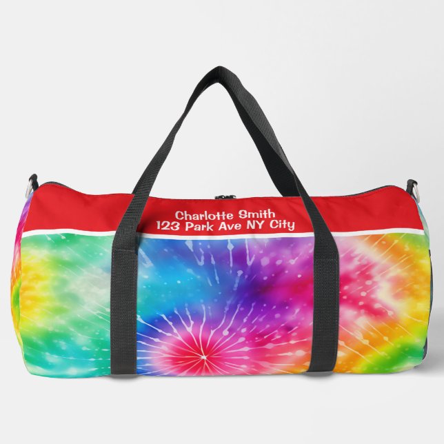 Vivid Starburst Tie Dye Travel Pack (Front)