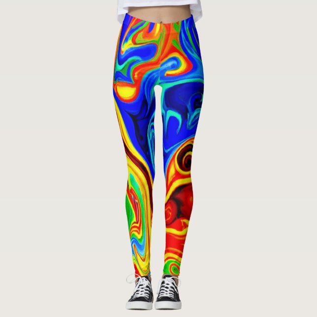 Vivid Style Pattern Leggings (Front)