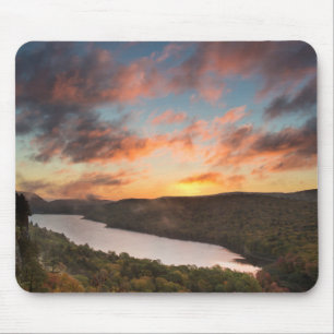 Vivid Sunrise Over Lake Of The Clouds In Autumn Mouse Mat