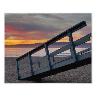 Vivid Sunset Color - Marina Del Rey, CA Photo Print