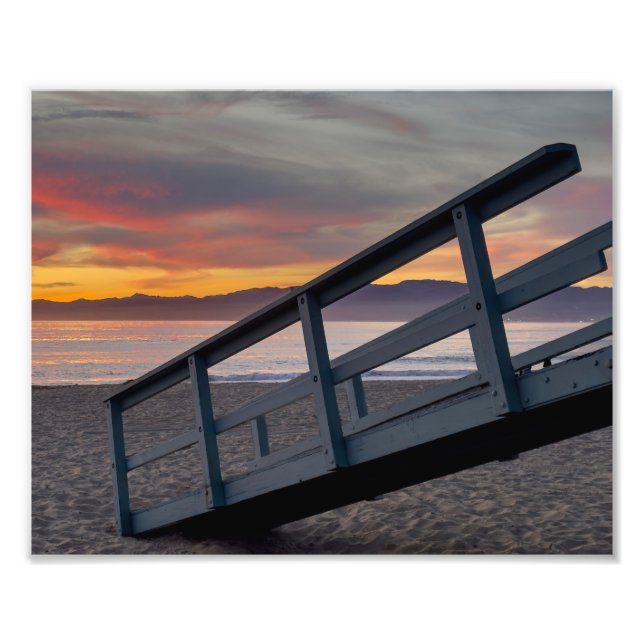 Vivid Sunset Color -  Marina Del Rey, CA Photo Print (Front)