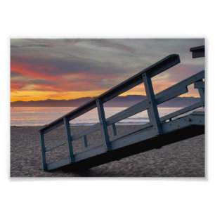 Vivid Sunset Color - Marina Del Rey, CA Photo Print