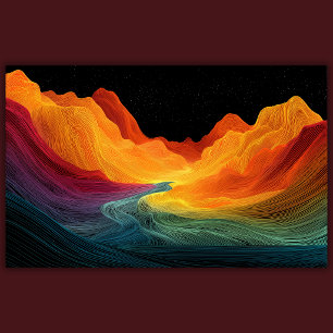 Vivid Topography - 60 x 40 Canvas Print