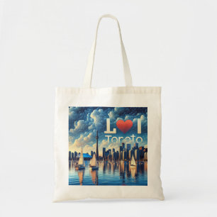 Vivid Toronto Lake Tote Bag