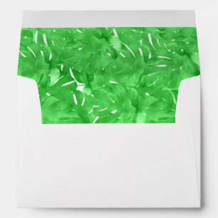 Vivid Tropical Green Wedding Envelope