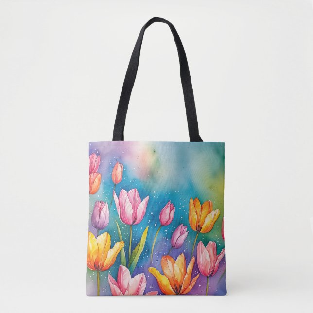 Vivid Tulips  Tote bag design (Front)