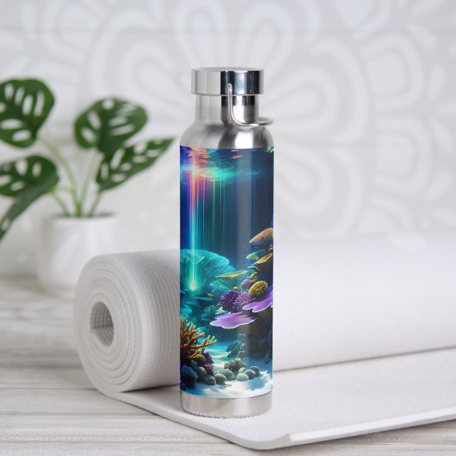Vivid Under the Sea Images Water Bottle (Yoga)