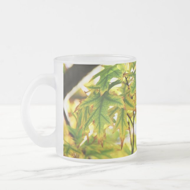Vivid Veins Frosted Glass Coffee Mug (Left)