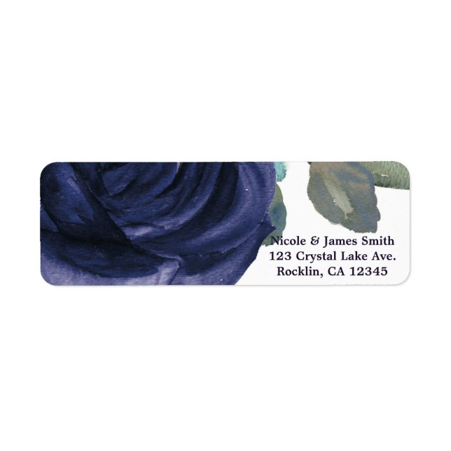 Vivid Vibrant Indigo Purple Blue Floral Wedding (Front)