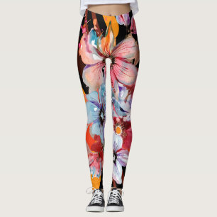 Vivid "Vintage Spark" Legins in a Multi flowers Leggings