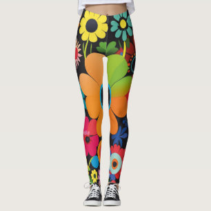 Vivid "Vintage Spark" Legins in a Multicolor Splas Leggings