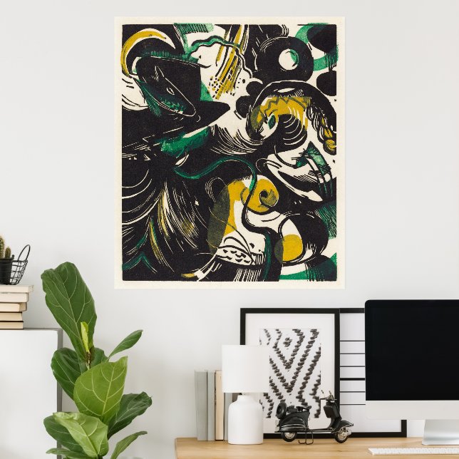 Vivid Vision of Expression by Franz Marc - Genesis Poster (Home Office)