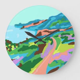 Vivid Vistas Large Clock