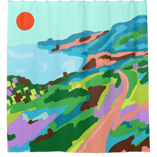 Vivid Vistas Shower Curtain (Front)