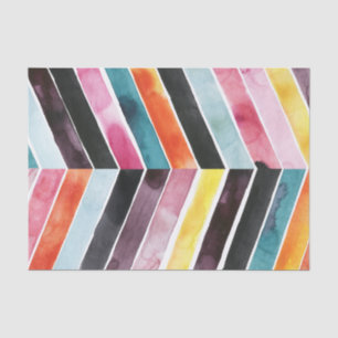 Vivid Watercolor Chevron I Tissue Paper