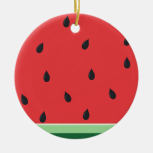 Vivid Watermelon Ceramic Tree Decoration
