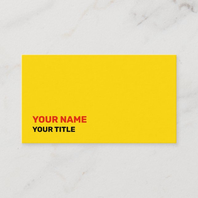 Vivid Yellow Business Card (Front)