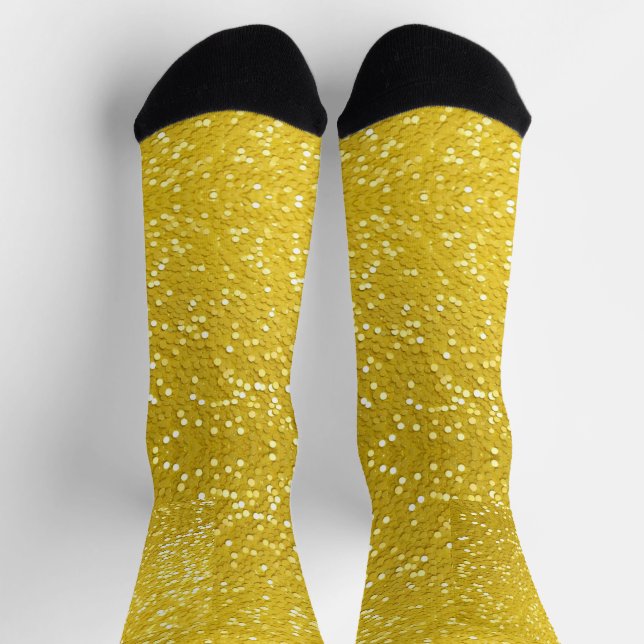 Vivid Yellow Shiny Socks (Top)