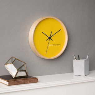 Vivid Yellow Sun Color Modern Clock