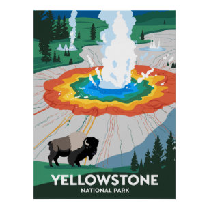 Vivid Yellowstone National Park Poster