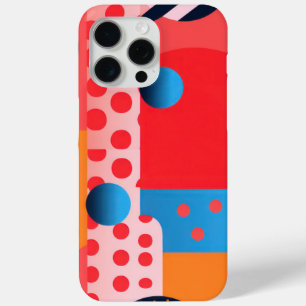 Vividly-coloured background with dots iPhone 15 pro max case