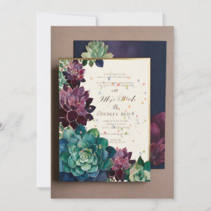 Vividly Hand-Painted Wedding Invitation