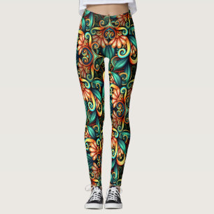 Vividly Regal Pop Fashion Leggings