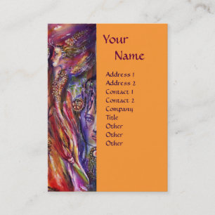 VIVIEN AND MERLIN Pink Purple Orange Fantasy Business Card