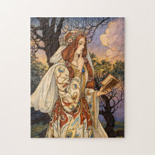 Vivien – Art Nouveau Enchantress Illustration Jigsaw Puzzle