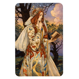 Vivien – Art Nouveau Enchantress Illustration Magnet