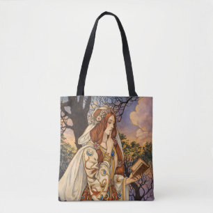 Vivien – Art Nouveau Enchantress Illustration Tote Bag