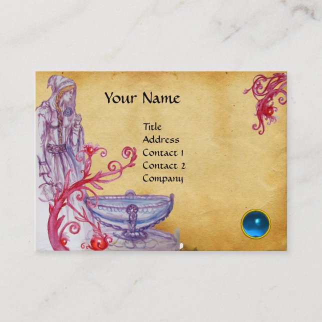 VIVIEN MONOGRAM gem purple Business Card (Front)