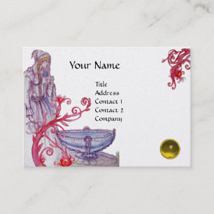 VIVIEN MONOGRAM gem yellow metallic pearl Business Card