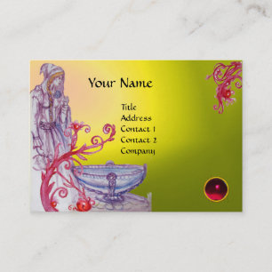 VIVIEN MONOGRAM gem yellow white red burgundy Business Card