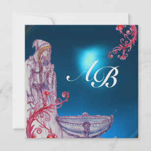 VIVIEN MONOGRAM green ice Invitation