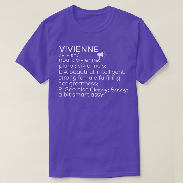 Vivienne Name Vivienne Definition Vivienne Female  T-Shirt (Design Front)