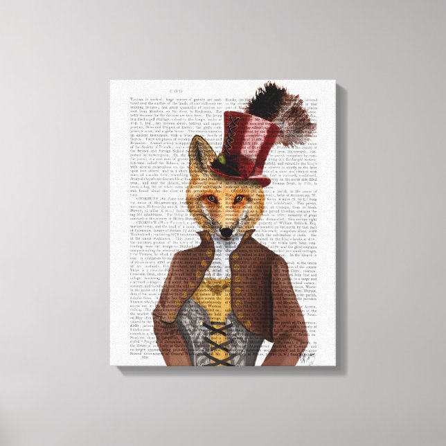 Vivienne Steampunk Fox Canvas Print (Front)