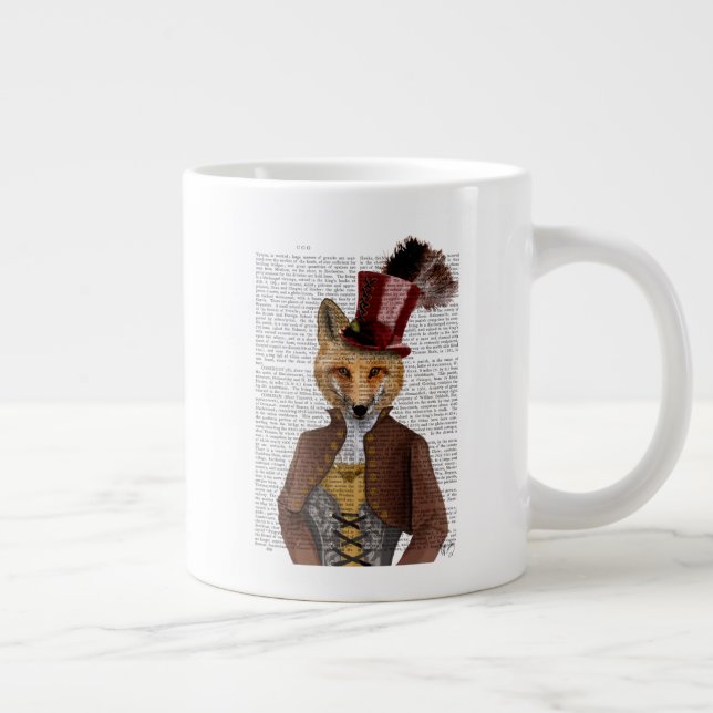 Vivienne Steampunk Fox Large Coffee Mug (Right)