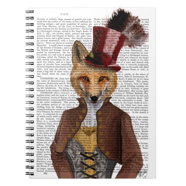 Vivienne Steampunk Fox Notebook (Front)