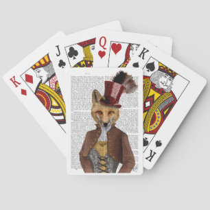 Vivienne Steampunk Fox Playing Cards
