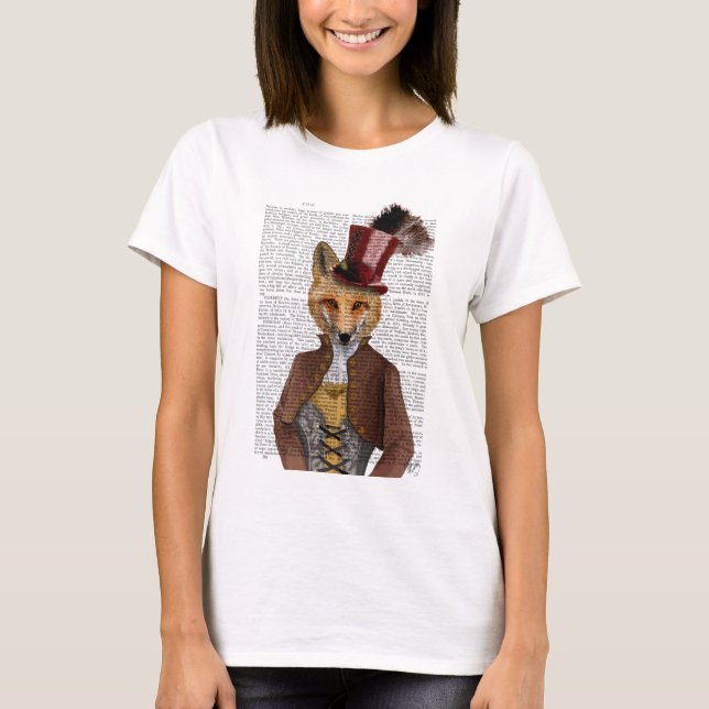 Vivienne Steampunk Fox T-Shirt (Front)