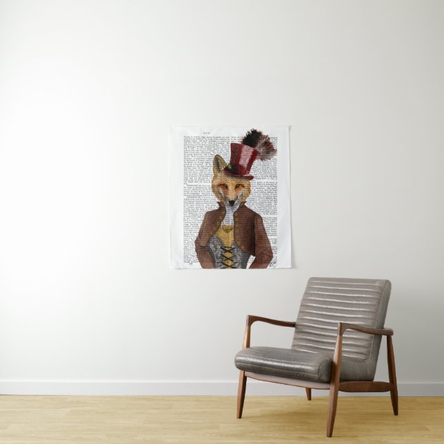 Vivienne Steampunk Fox Tapestry (In Situ)