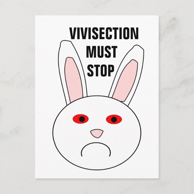 Vivisection Must Stop Postcard (Front)