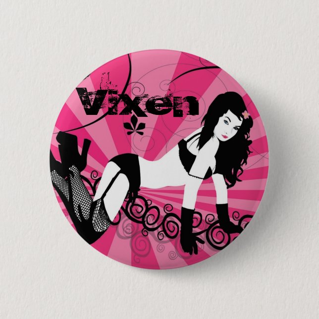 Vixen 6 Cm Round Badge (Front)