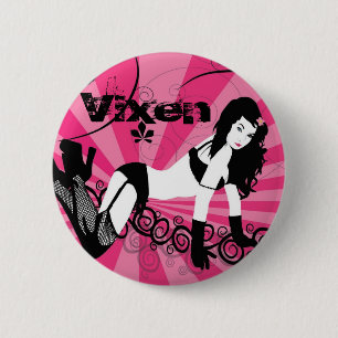 Vixen 6 Cm Round Badge