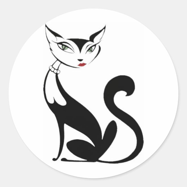 Vixen Cat Classic Round Sticker (Front)