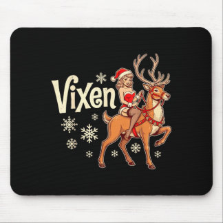 Vixen christmas reindeer pin up girl vintage santa mouse mat