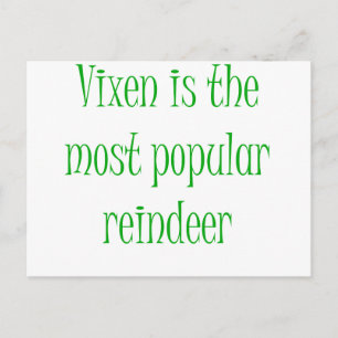 Vixen is the Most Popular Reindeer Postcard